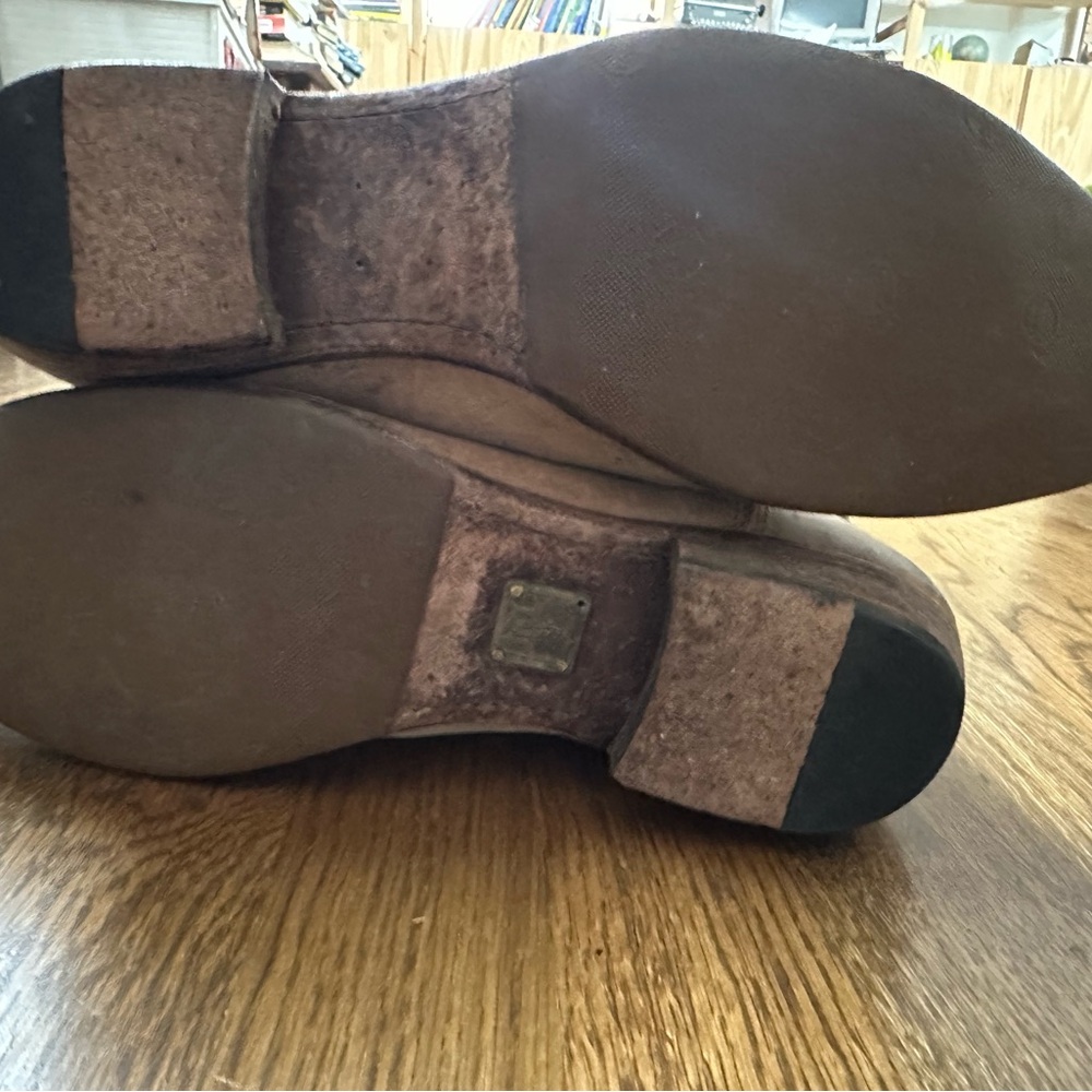 Frye Women’s Cowboy Tan Leather Knee-High Boots Size 8.5 - Picture 7 of 8